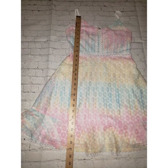 NWT Speechless Rainbow Lace Short Summer Mini Dress Juniors Size XS - Picture 6 of 6